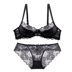 Women's Hollow Chic Bra Underwear Set