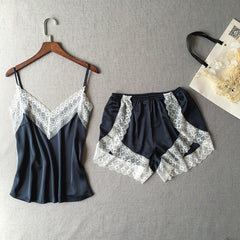 Sexy Lace Women Shorts Pajamas