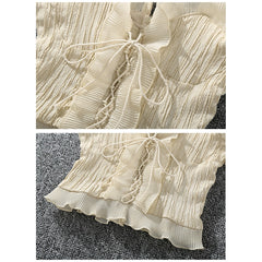 Women's Sleeveless Autumn Bustier Crop Tops