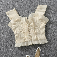 Women's Sleeveless Autumn Bustier Crop Tops