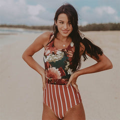 Women's Monokini Bodysuit High Waist Wear