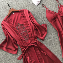 Sexy Lace Long Sleeve Ladies Nightwear