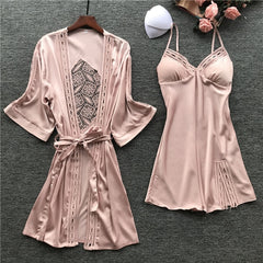 Chic Lace Long Sleeve Ladies Nightwear