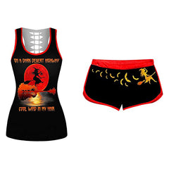 Trendy Halloween Pumpkin Print Set-