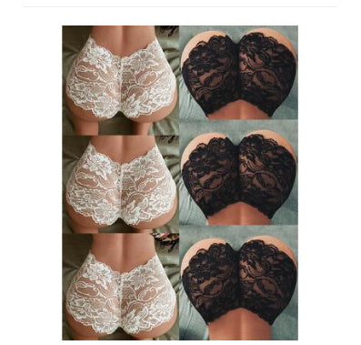 6 pieces Sultry Low-Waist Sheer Hollow Briefs-