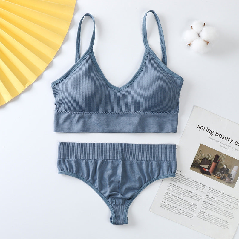 Push-Up Sports Bra & Seamless Thong Set JC