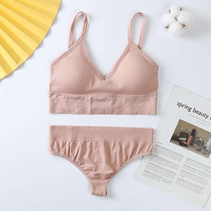 Push-Up Sports Bra & Seamless Thong Set JC