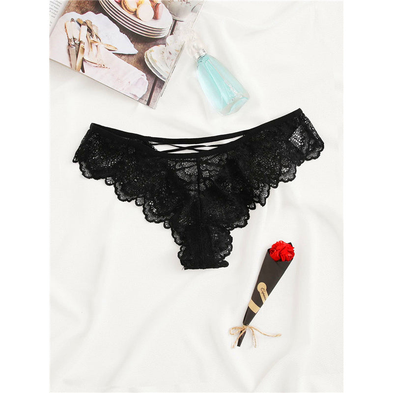 Floral Lace Thong for Women-