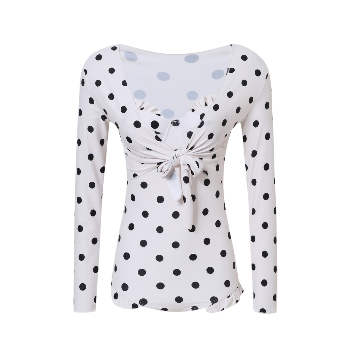 Retro Polka Dot Split Swimsuit-