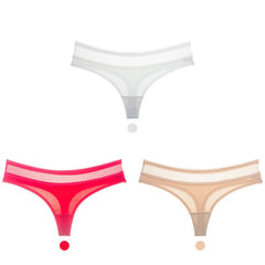 Cotton low-rise seamless women's briefs 3 pieces-