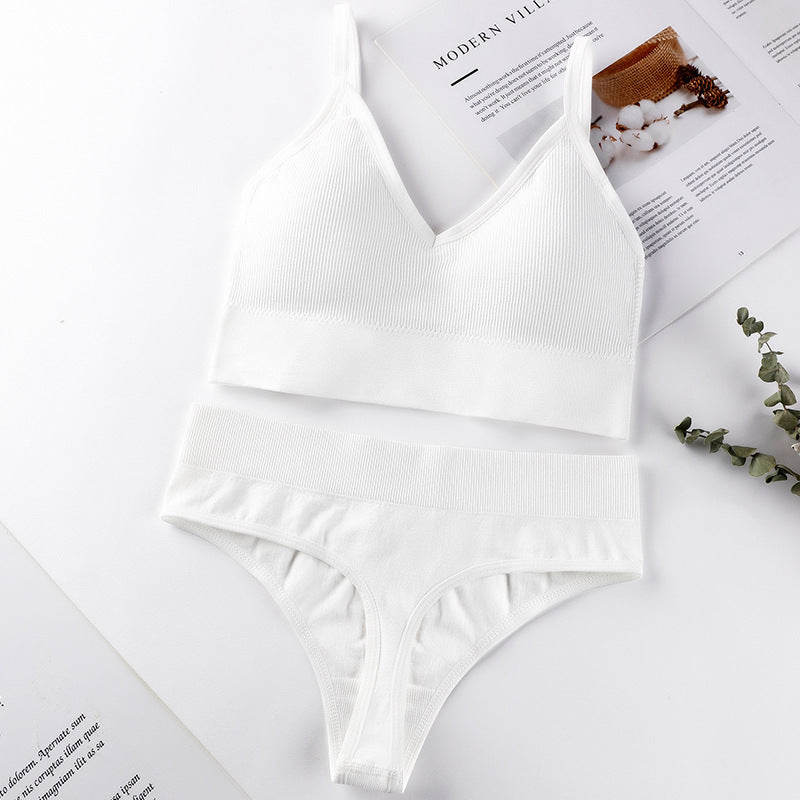 Push-Up Sports Bra & Seamless Thong Set JC