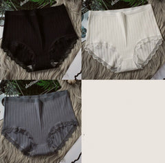 3 Pack Comfort Fit High-Waist Cotton Panties-