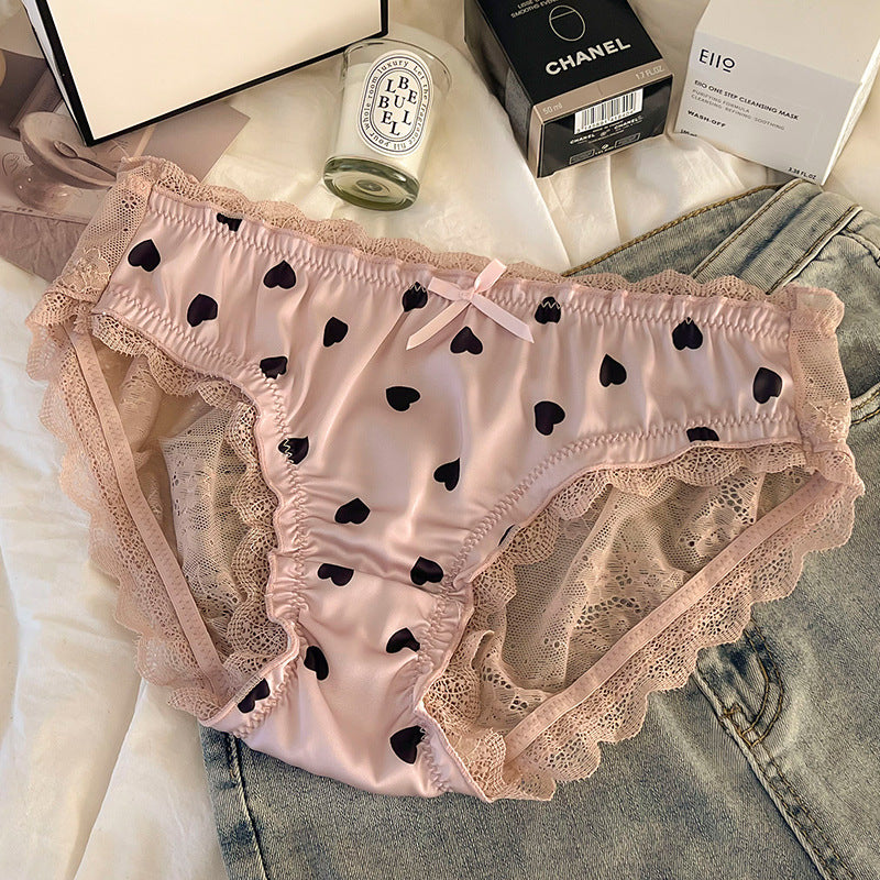 Elegant Heart-Shaped Lace Underwear For Women-