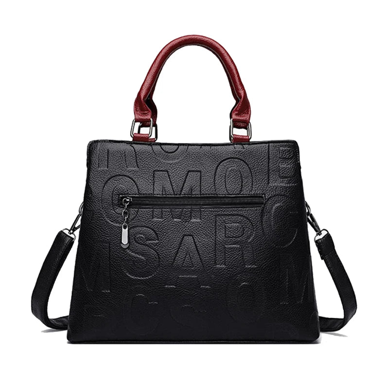 Luxury PU Leather Tote – Large Capacity Travel Crossbody Bag