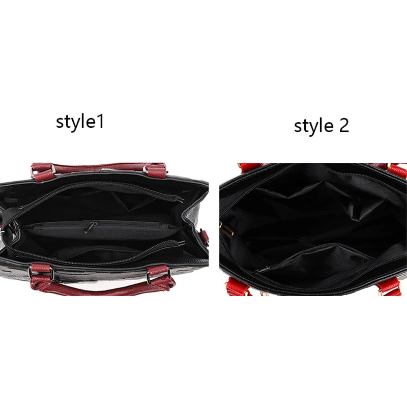 Luxury PU Leather Tote – Large Capacity Travel Crossbody Bag