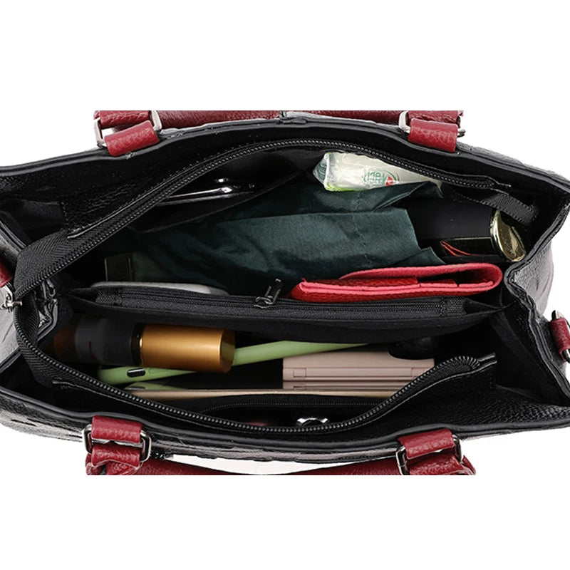 Luxury PU Leather Tote – Large Capacity Travel Crossbody Bag