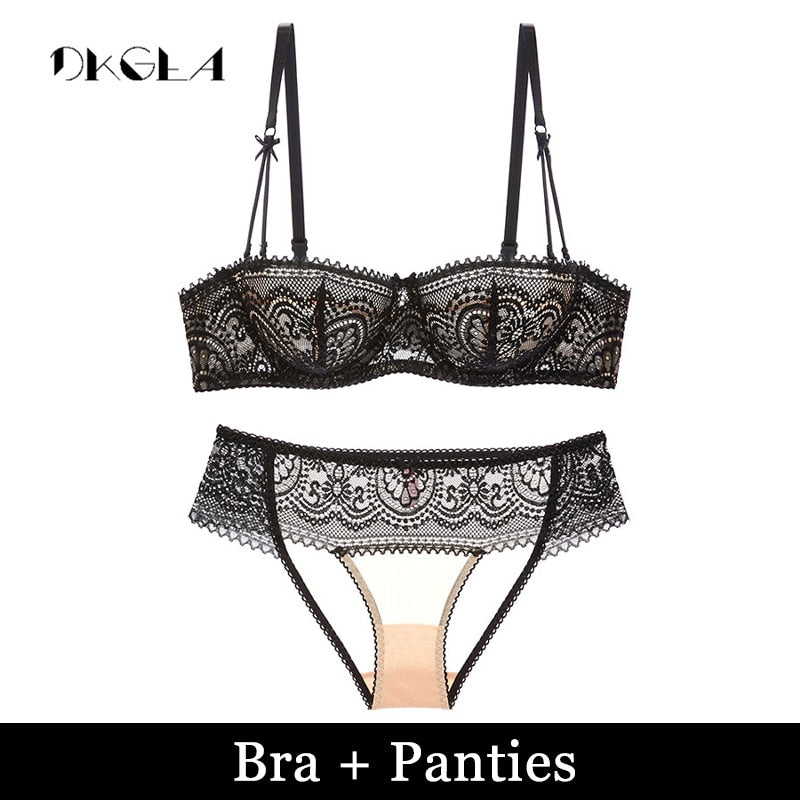 Ultrathin Lace Bra Hollow Out Transparent