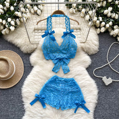 Fashion Bow Lace Sexy Lingerie Set