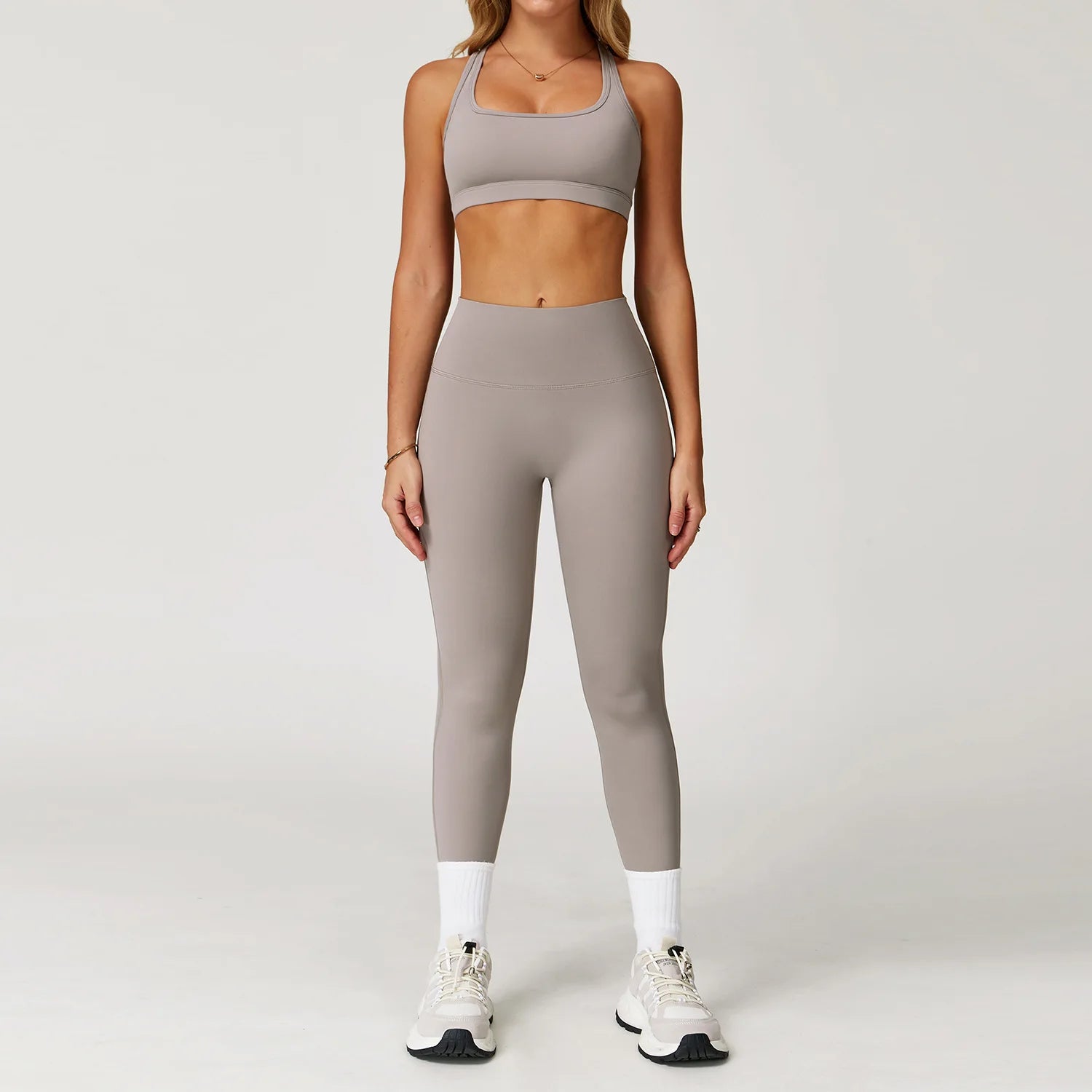 2PCS Women’s Yoga Set – Sports Bra & Shorts Fitness Outfit