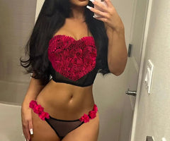 Sexy 3D Heart Mesh Lingerie Set – Sheer & Ultra-Thin