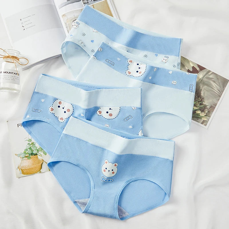 Women Cartoon Shaping Briefs 4pcs