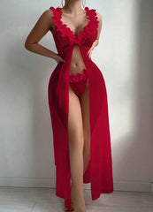 3D Petal Bralette Maxi Lingerie Set
