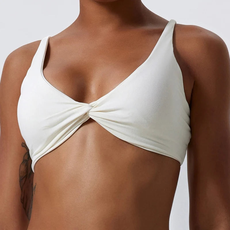 Women’s Shockproof Push-Up Sports Bra – Quick-Dry Gym Crop Top