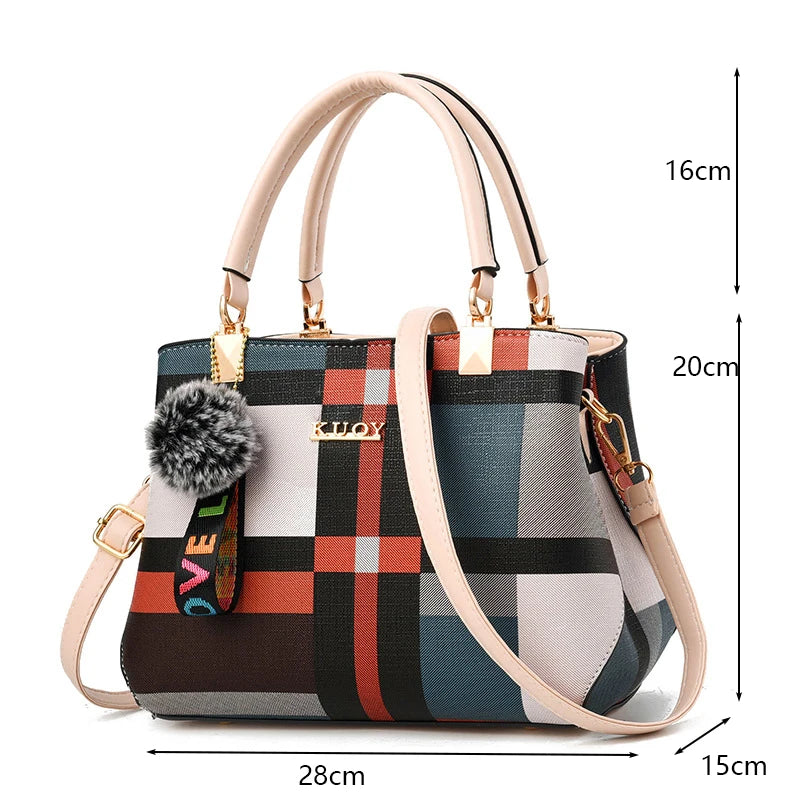 Luxury PU Leather Tote – Large Capacity Travel Crossbody Bag