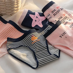 Cute Cotton Cartoon Brief Panties