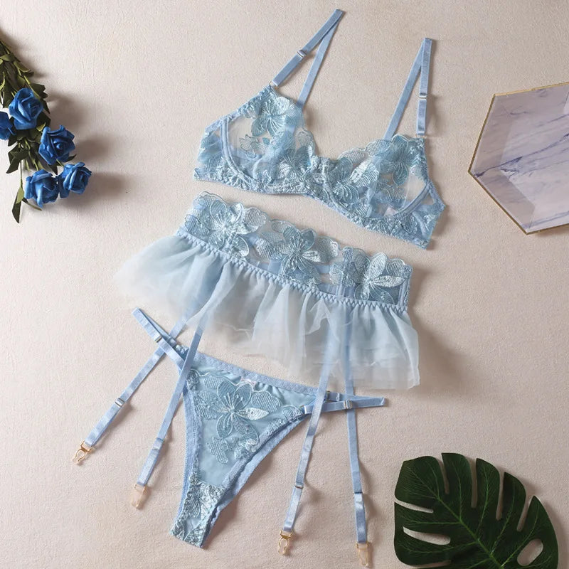 3 Piece Sexy Lingerie Set For Women