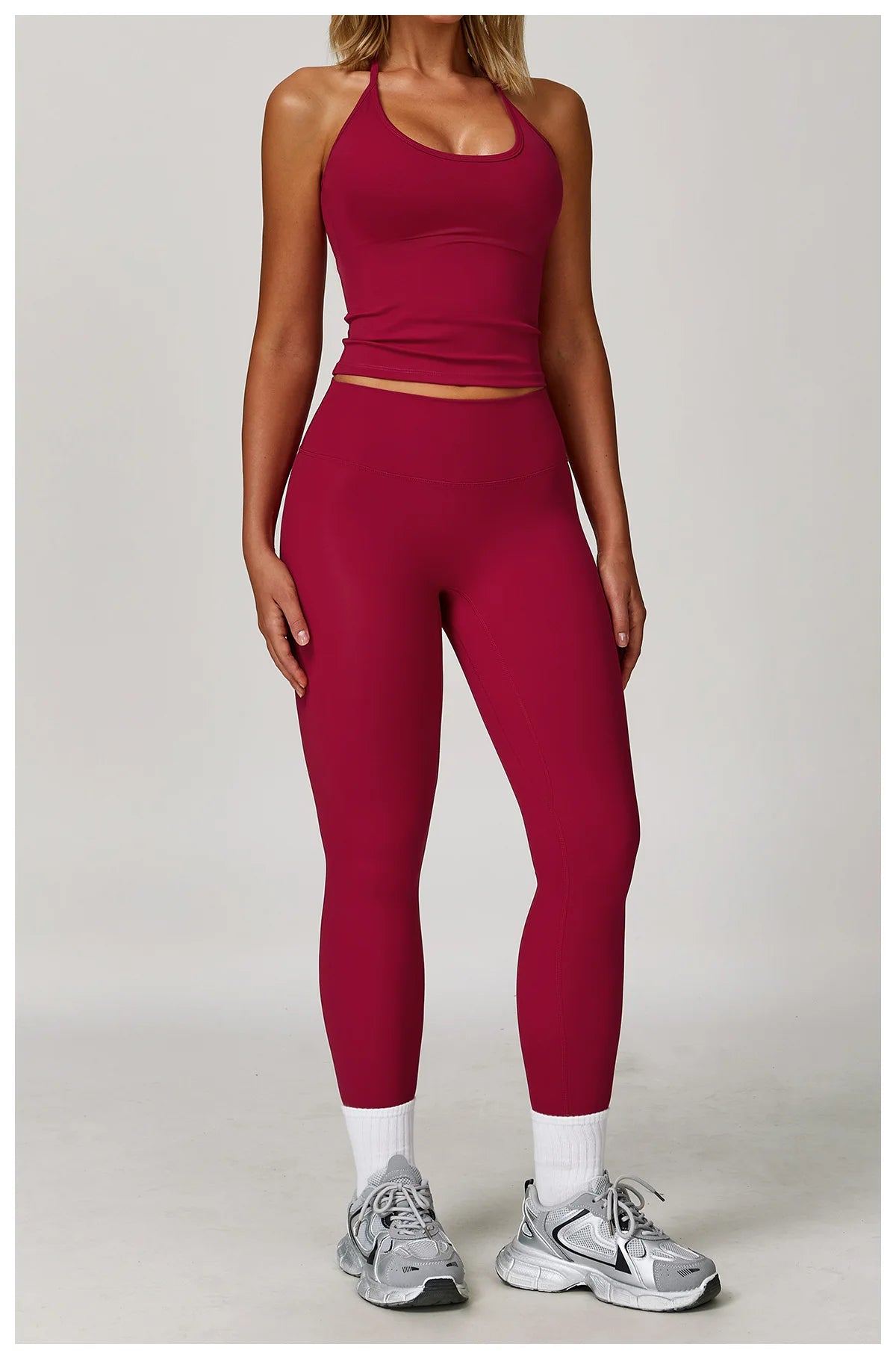 Women’s 2-Piece Yoga Set – Bell-Bottom Pants & Sports Bra