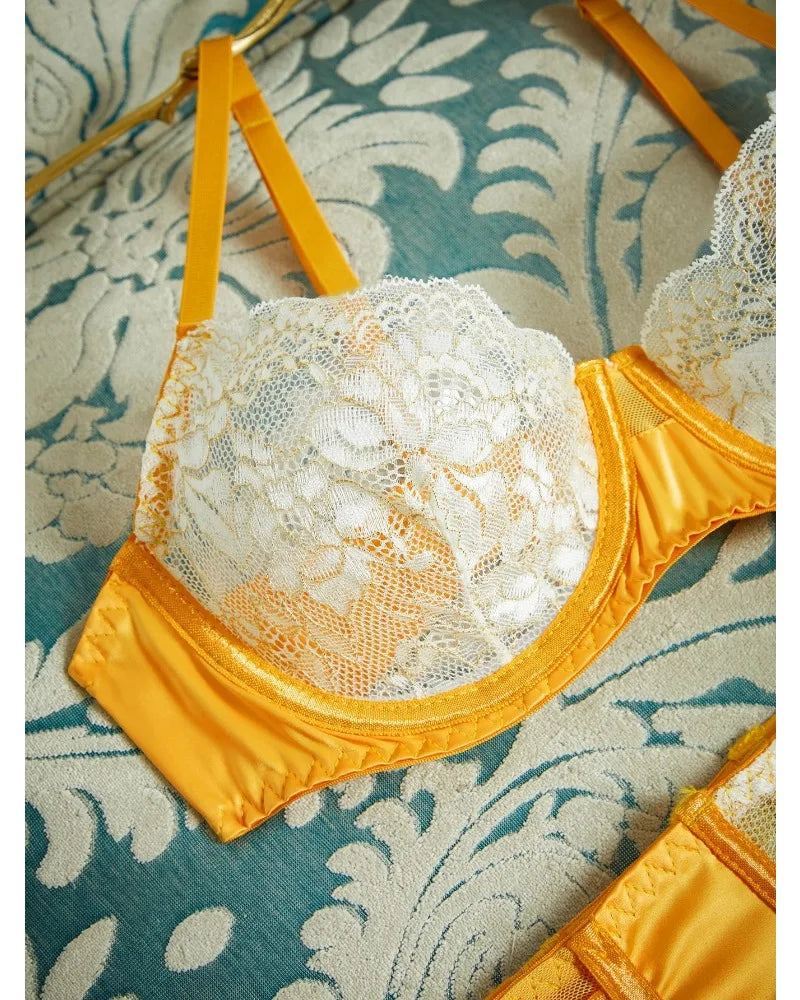 Lace Mesh Splicing High End Underwear For Women