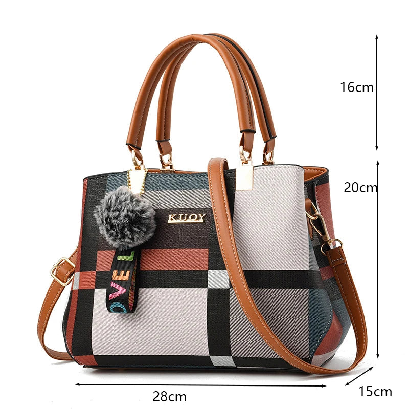 Luxury PU Leather Tote – Large Capacity Travel Crossbody Bag