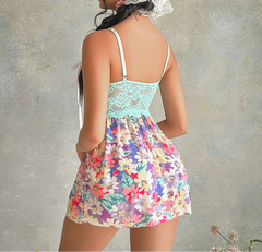 Floral Lace Romantic Sleepwear Set