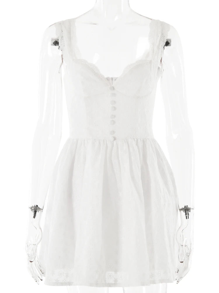 Women's Lace Patchwork Mini Dress