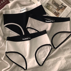 Cotton Smiley Print Mid Rise Briefs 3pcs