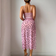 Elegant Lace High-Slit Nightdress