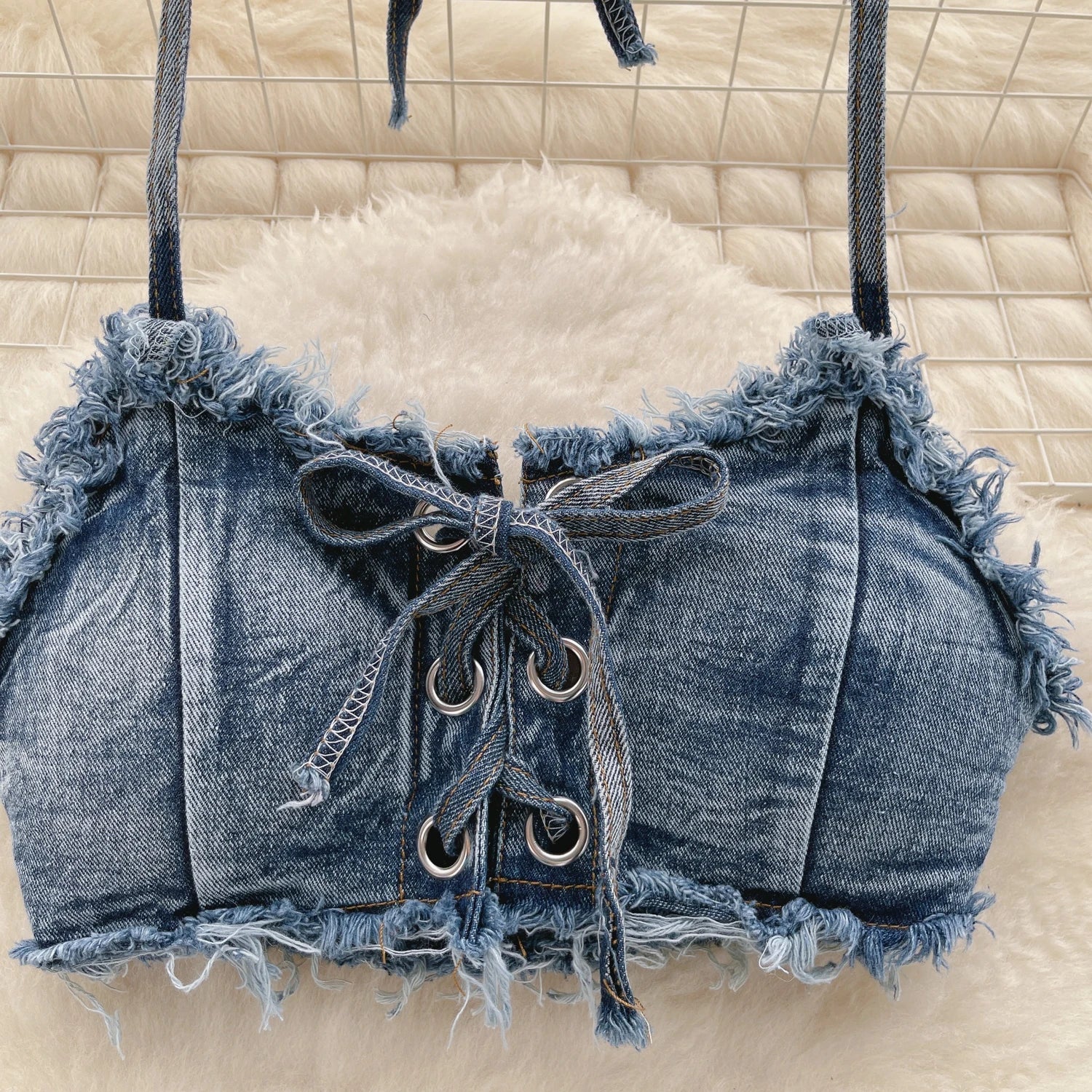 Trendy Denim-Style Women’s Underwear – Fashionable Low-Waist Jeans Panties