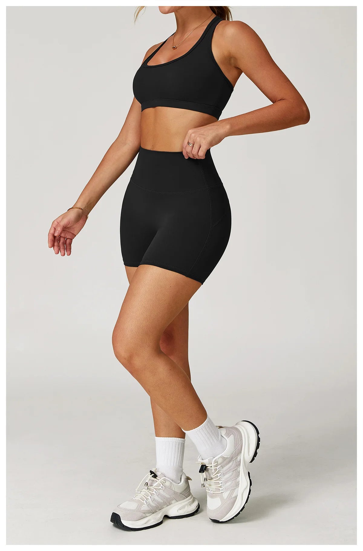 2PCS Women’s Yoga Set – Sports Bra & Shorts Fitness Outfit