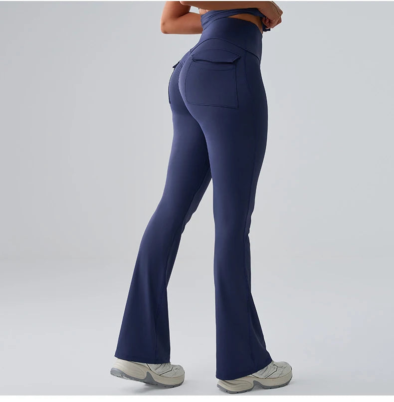 High Waist Flared Yoga Pants for Women