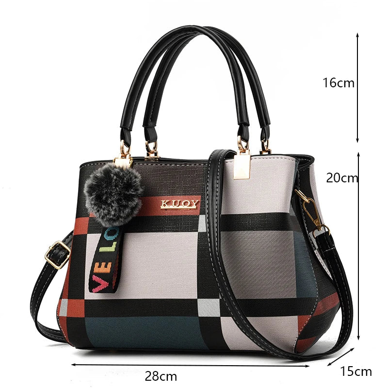 Luxury PU Leather Tote – Large Capacity Travel Crossbody Bag