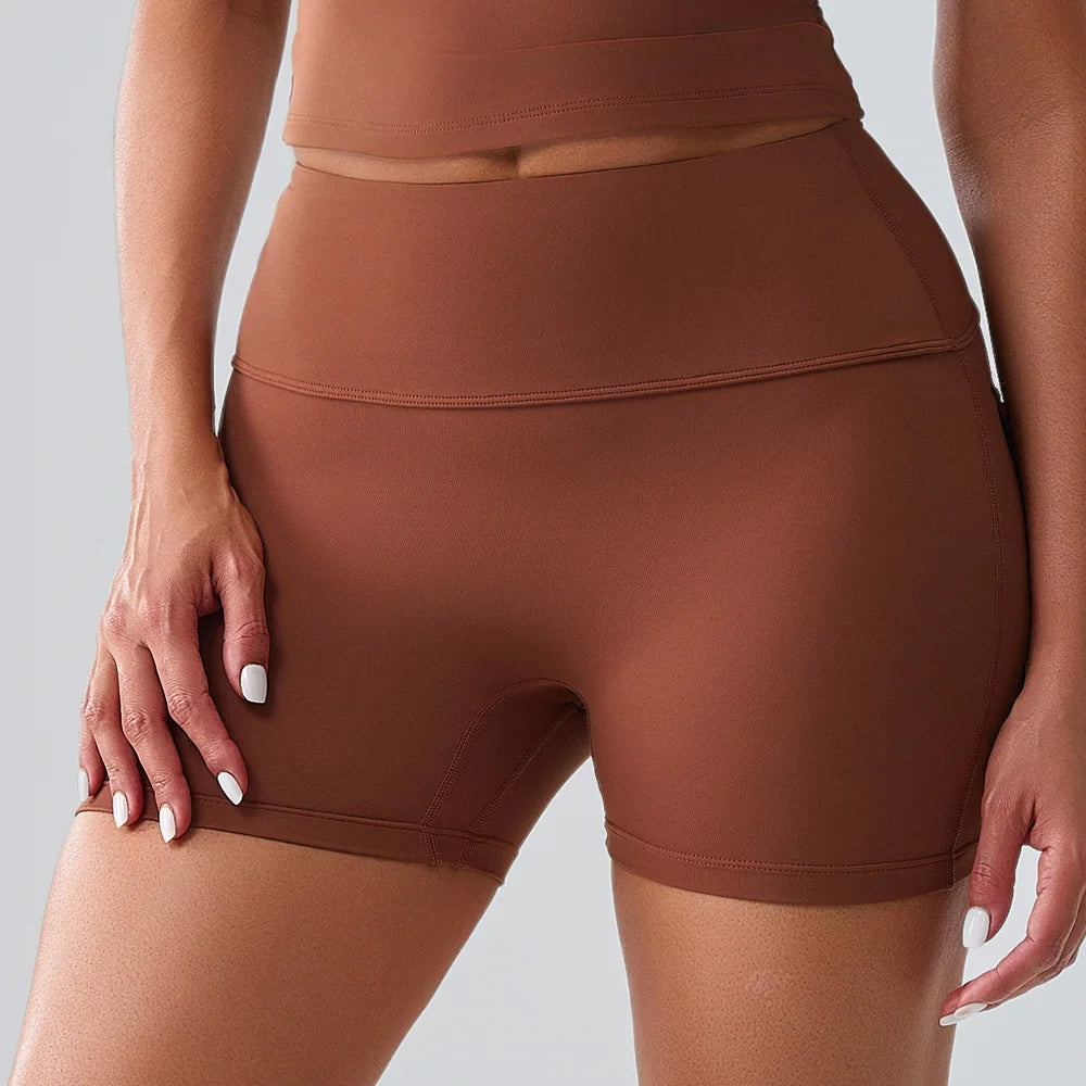 High Waist Pocket Yoga Shorts for Women