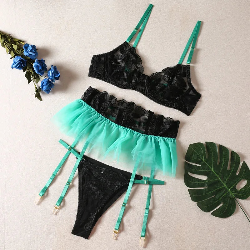 3 Piece Sexy Lingerie Set For Women