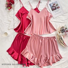 Plus Size Satin Floral Sleepwear