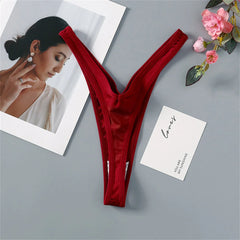Seamless Solid Low Rise Thong Panties
