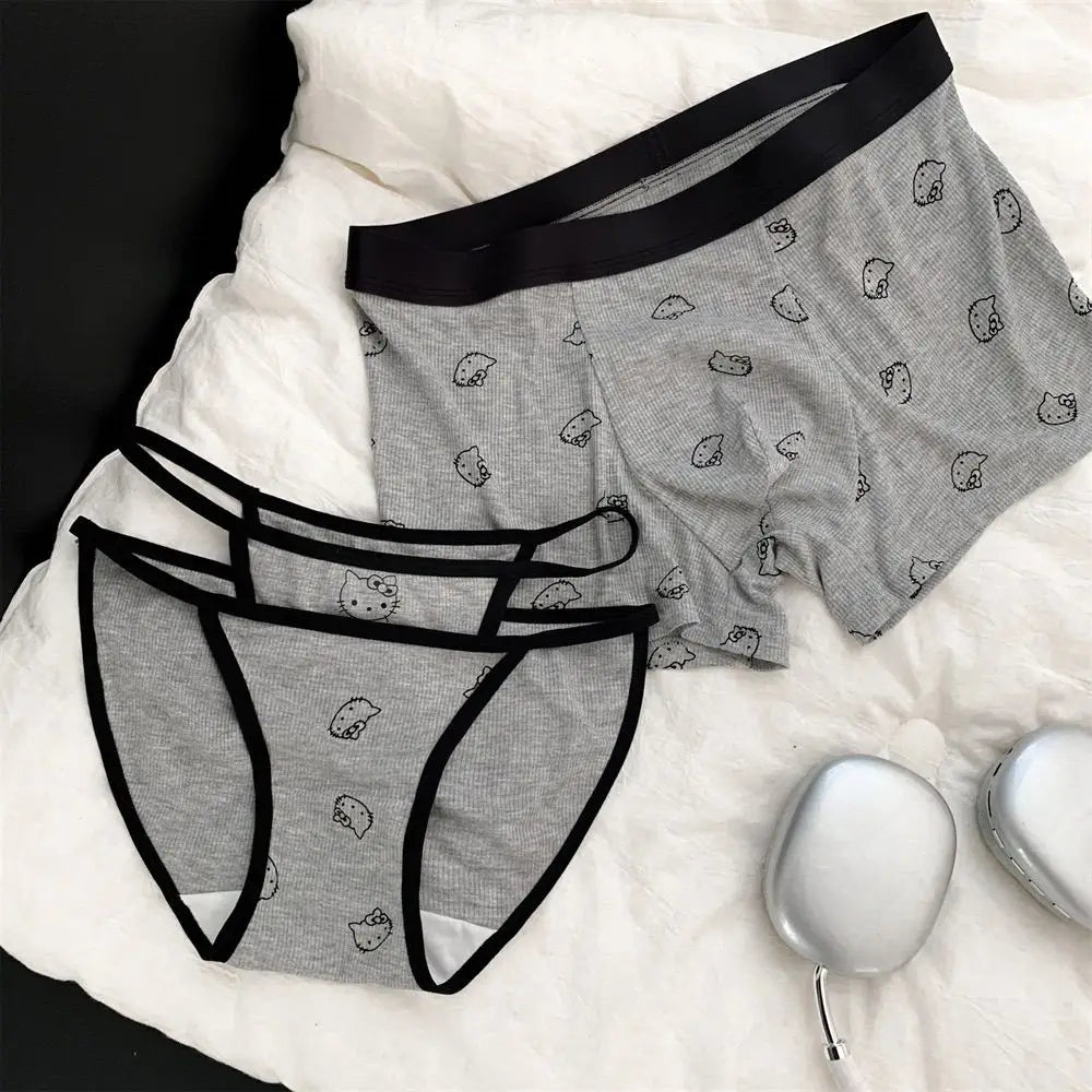 Cute Cartoon Couple Underwear Set