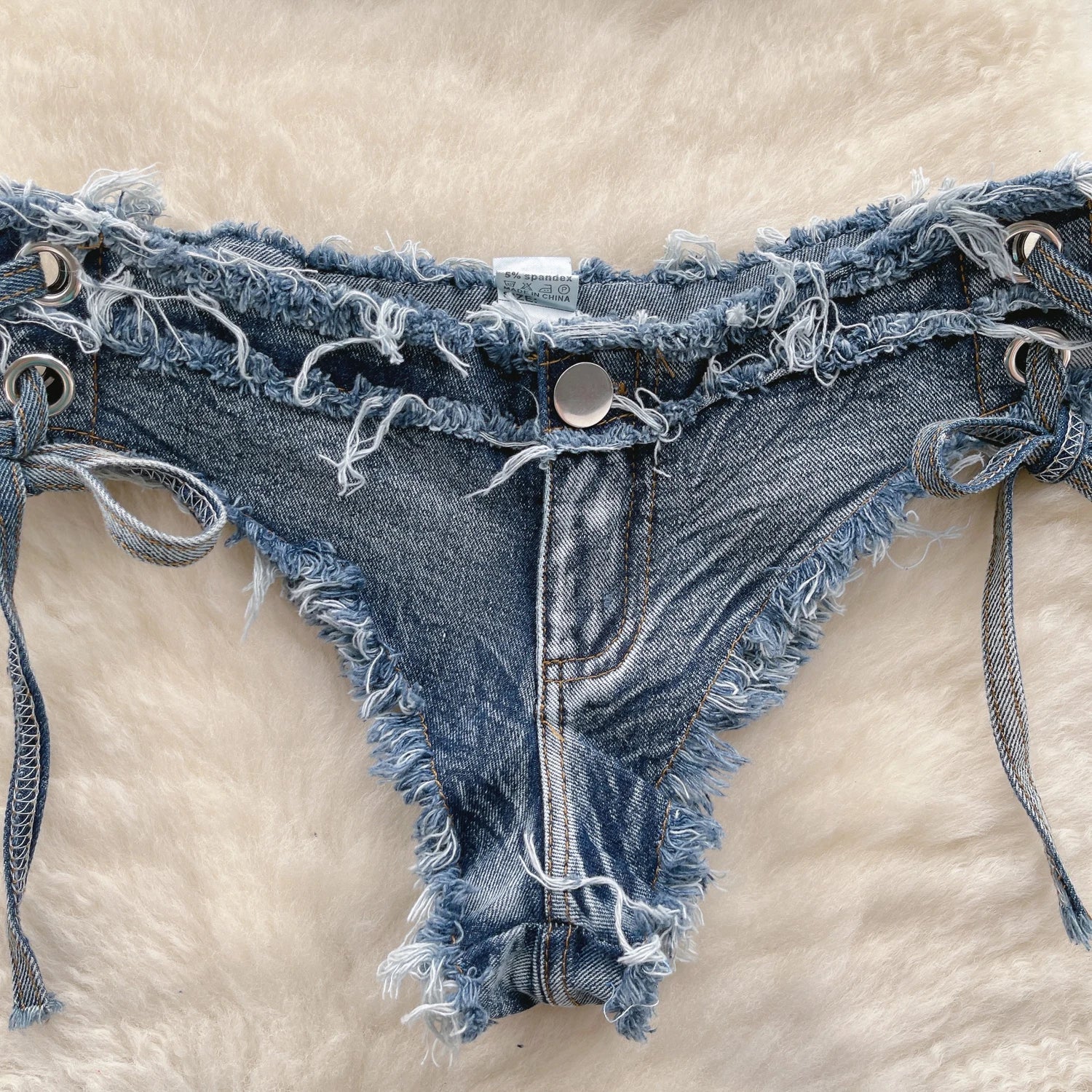 Trendy Denim-Style Women’s Underwear – Fashionable Low-Waist Jeans Panties