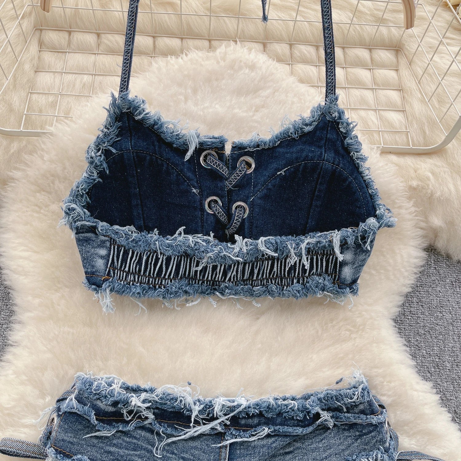 Trendy Denim-Style Women’s Underwear – Fashionable Low-Waist Jeans Panties