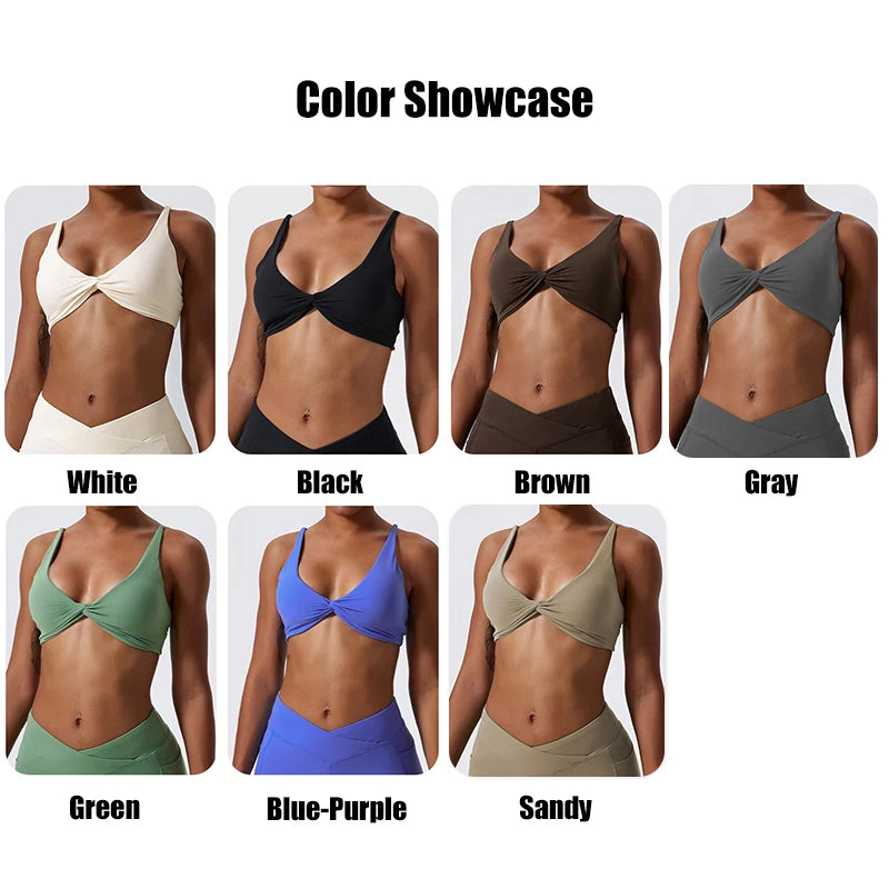 Women’s Shockproof Push-Up Sports Bra – Quick-Dry Gym Crop Top