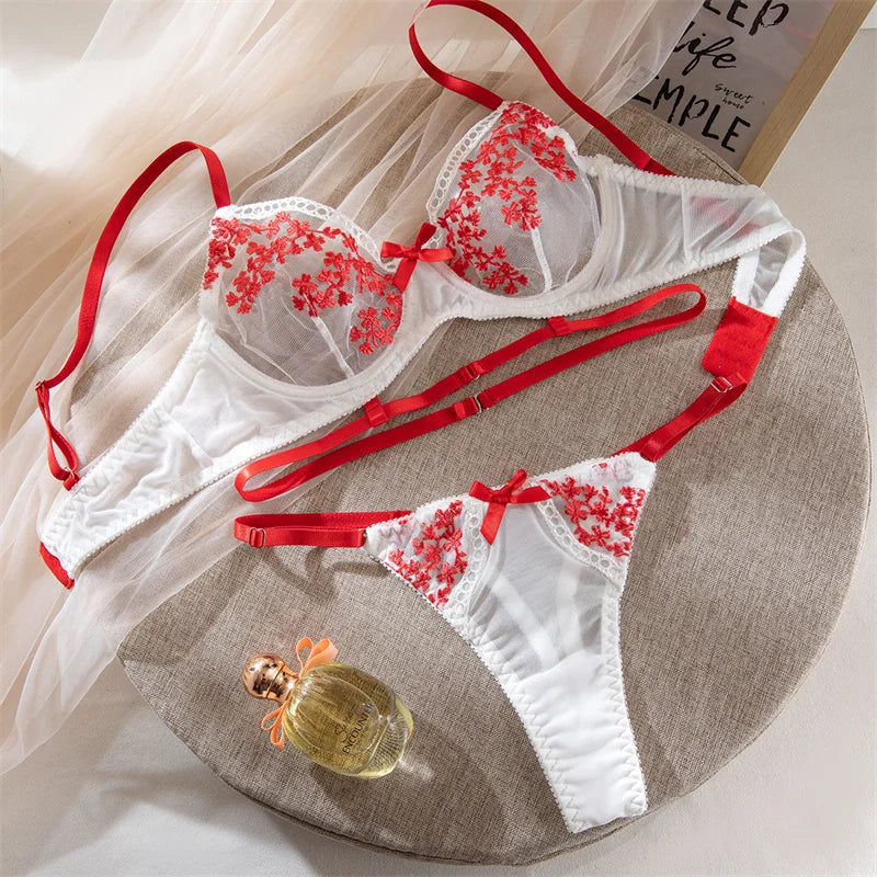 Floral Sexy Lingerie Set